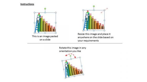 Creative Marketing Concepts 3d Man Up Success Ladder Business Statement