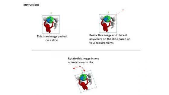 Creative Marketing Concepts 3d Team Holding Globe Adaptable Business