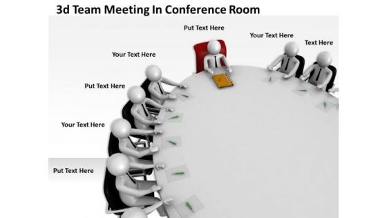 Creative Marketing Concepts 3d Team Meeting Conference Room Character
