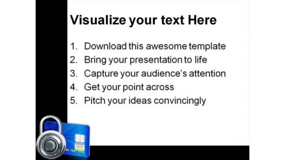 Credit Card And Lock Business PowerPoint Themes And PowerPoint Slides 0411