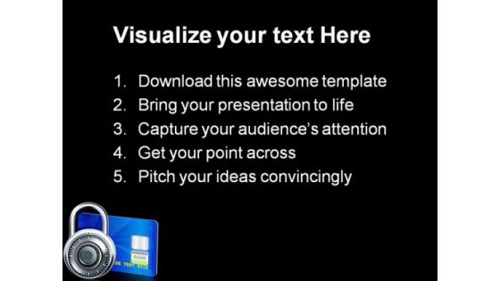 Credit Card And Lock Business PowerPoint Themes And PowerPoint Slides 0411