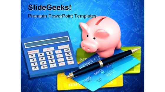 Credit Card Money PowerPoint Backgrounds And Templates 0111