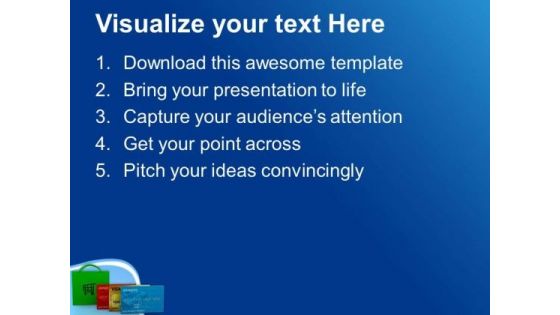Credit Card With Shopping Bag PowerPoint Templates Ppt Backgrounds For Slides 0413