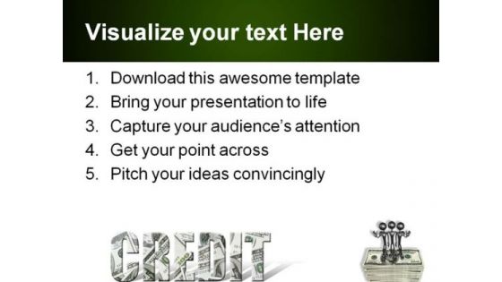 Credit Money PowerPoint Template 0610