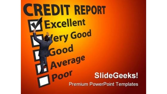 Credit Report Business PowerPoint Themes And PowerPoint Slides 0211