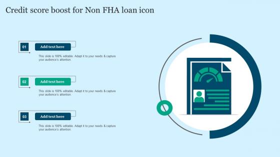 Credit Score Boost For Non FHA Loan Icon Icons Pdf