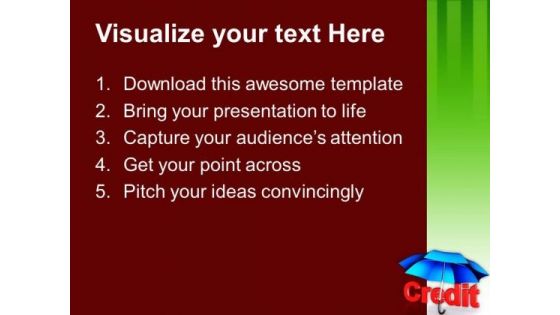 Credit Umbrella PowerPoint Templates And PowerPoint Themes 1012