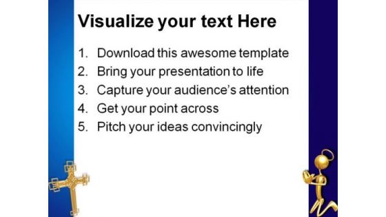 Cross And Prayer Religion PowerPoint Themes And PowerPoint Slides 0811