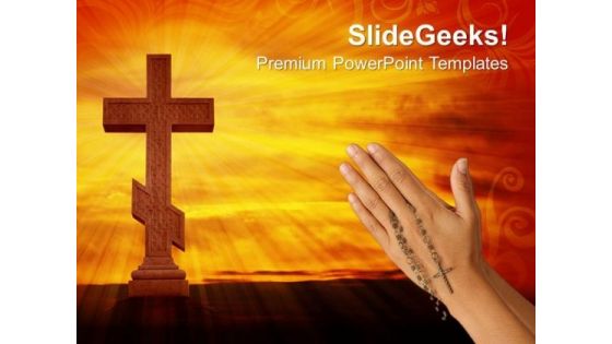 Cross In The Sky People PowerPoint Templates And PowerPoint Themes 0712