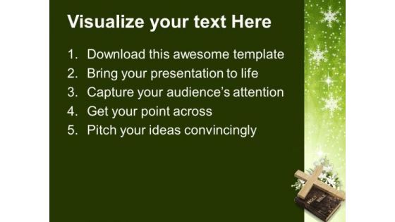 Cross On Holy Bible Christianity PowerPoint Templates Ppt Backgrounds For Slides 1212