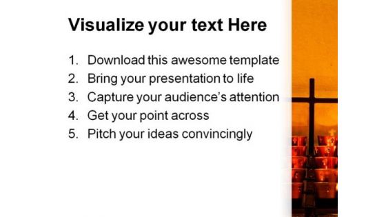 Cross Religion PowerPoint Template 0810