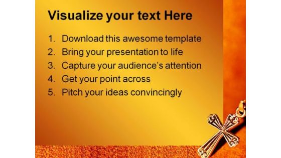 Cross Religion PowerPoint Themes And PowerPoint Slides 0411
