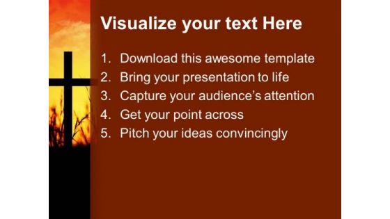 Cross Symbol Religion PowerPoint Templates Ppt Backgrounds For Slides 1212
