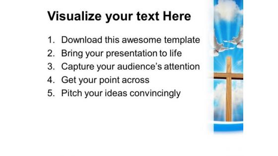 Cross With Dove Religion PowerPoint Templates And PowerPoint Themes 0712