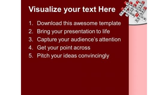 Crossword Promotion Success PowerPoint Templates And PowerPoint Themes 1012