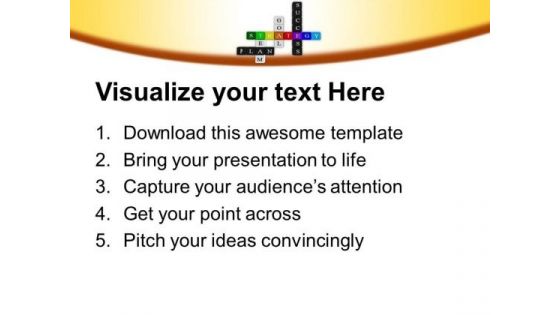 Crosswords Of Successful Business Planning PowerPoint Templates Ppt Backgrounds For Slides 0313
