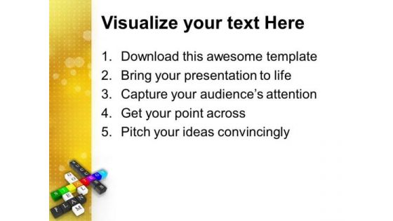 Crosswords To Successful Business Strategy PowerPoint Templates Ppt Backgrounds For Slides 0313