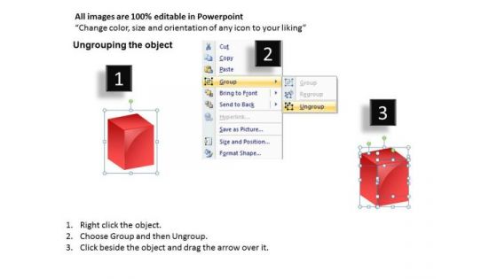 Cube Diagram Left Layer PowerPoint Templates