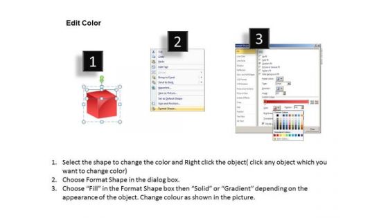 Cube Diagram Left Layer PowerPoint Templates