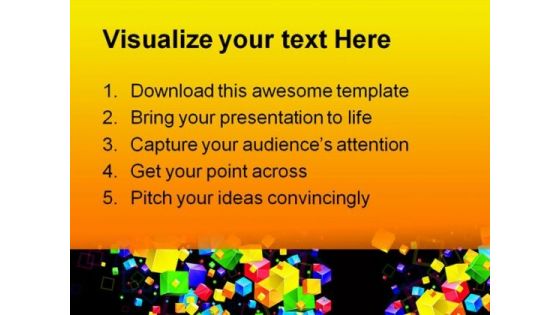 Cube Flow Shapes PowerPoint Templates And PowerPoint Backgrounds 0411