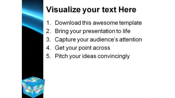Cube Shapes Metaphor PowerPoint Backgrounds And Templates 1210