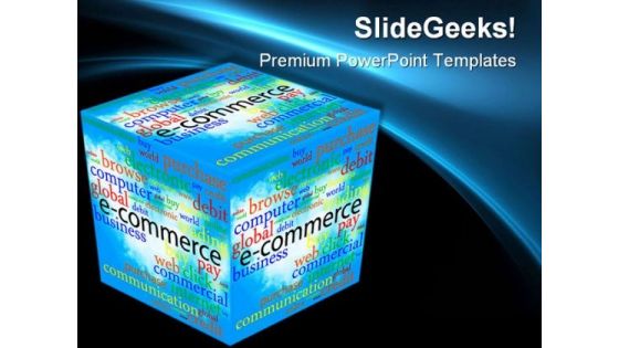 Cube Shapes Metaphor PowerPoint Backgrounds And Templates 1210