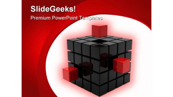 Cube Symbol PowerPoint Template 0810