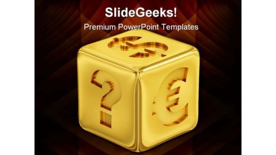 Cube With Currency Finance PowerPoint Templates And PowerPoint Backgrounds 0211