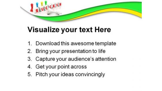 Cubes Success Communication PowerPoint Backgrounds And Templates 0111