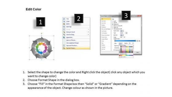 Curved Arrows Concentric 7 Processess Ppt Business Plan For Dummies PowerPoint Slides