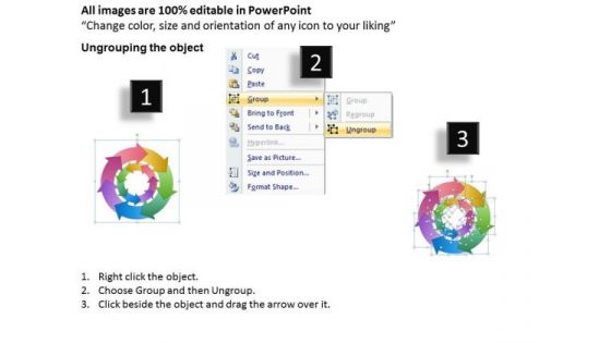 Curved Arrows Concentric 7 Processess Ppt Sample Nonprofit Business Plan PowerPoint Templates