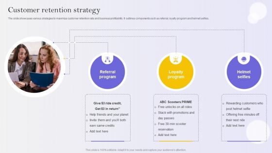 Customer Retention Strategy E Scooter Business Market Entry Strategy