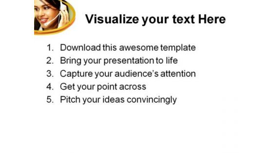 Customer Service Operator Business PowerPoint Themes And PowerPoint Slides 0811