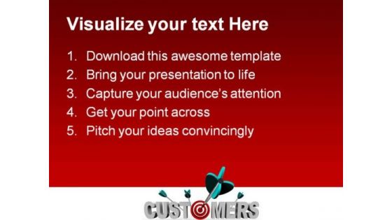 Customers Target Business PowerPoint Themes And PowerPoint Slides 0411