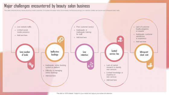 Customizing The Salon Experience Major Challenges Encountered By Beauty Salon Business Strategy SS V