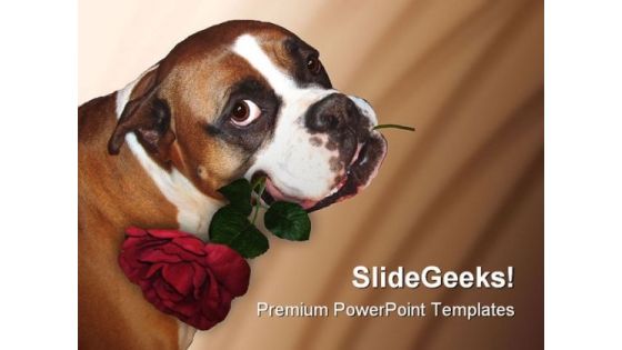 Cute Dog Animals PowerPoint Backgrounds And Templates 1210