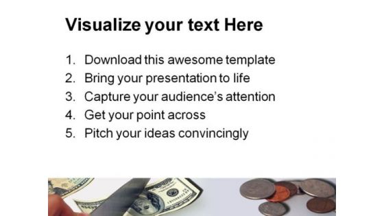 Cutting Costs Money PowerPoint Template 0910