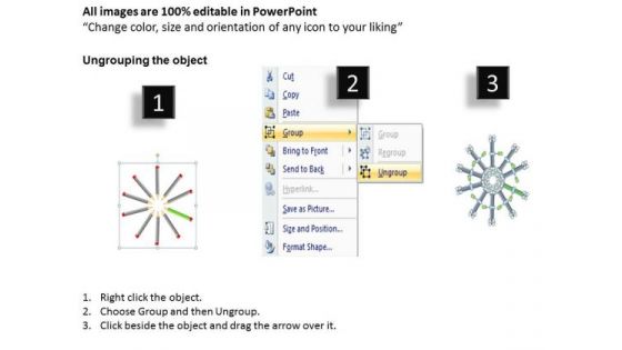 Cycle Process With Colored Pencils Ppt Business Plan PowerPoint Templates