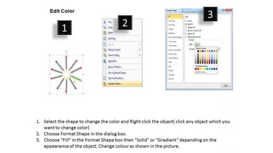 Cycle Process With Colored Pencils Ppt Business Plan PowerPoint Templates