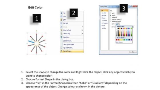 Cycle Process With Colored Pencils Ppt Business Plan Template Download PowerPoint Slides