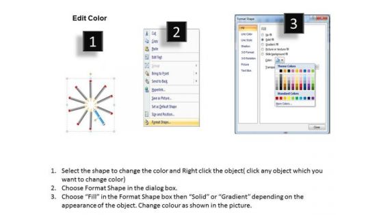 Cycle Process With Colored Pencils Ppt Sample Of Small Business Plan PowerPoint Slides