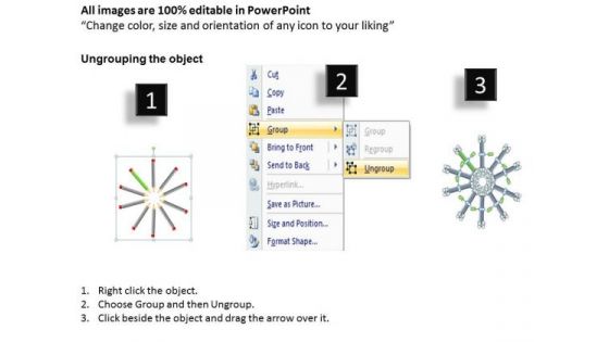 Cycle Process With Colored Pencils Ppt Writing A Business Plan Free PowerPoint Templates