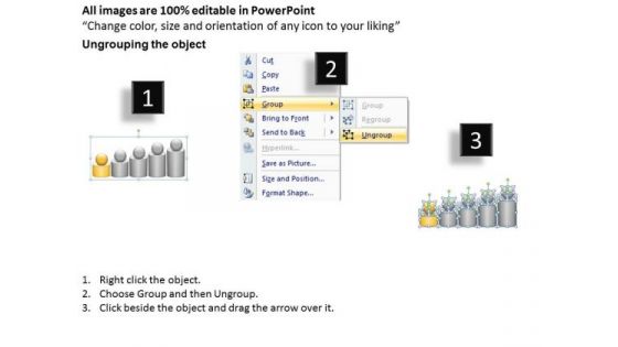 Cyledrical Shape Spheres On Top For Five Stage Ppt Business Plan Outline PowerPoint Templates