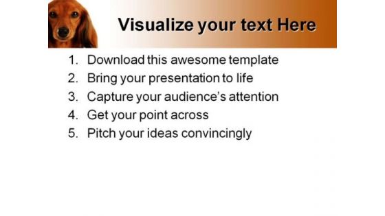 Dachshund Head Portrait Animals PowerPoint Themes And PowerPoint Slides 0211