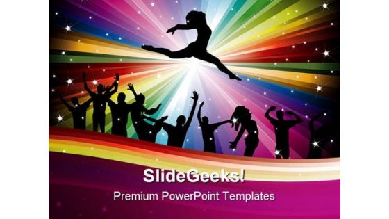 Dance Music Abstract PowerPoint Themes And PowerPoint Slides 0811