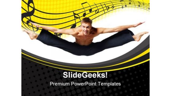 Dancer Entertainment Music PowerPoint Templates And PowerPoint Backgrounds 0311