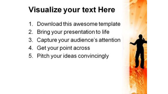 Dancers Music PowerPoint Themes And PowerPoint Slides 0711