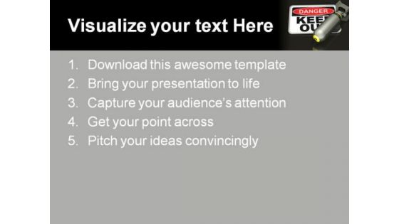 Danger Sign Metaphor PowerPoint Themes And PowerPoint Slides 0511
