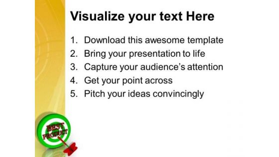 Dart Hits Target On Best Product Marketing PowerPoint Templates And PowerPoint Themes 1112