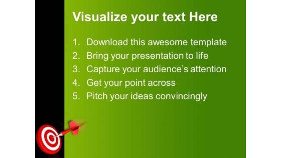 Dart Hitting Center PowerPoint Templates And PowerPoint Themes 0912
